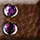 Brown Leather, Amethyst Rhinestones