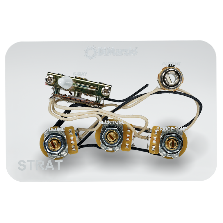 HSS Strat® Pre-Wired with Five-Way Super Switch and 500K Pots HSS Strat® Pre-Wired with Five-Way Super Switch and 500K Pots