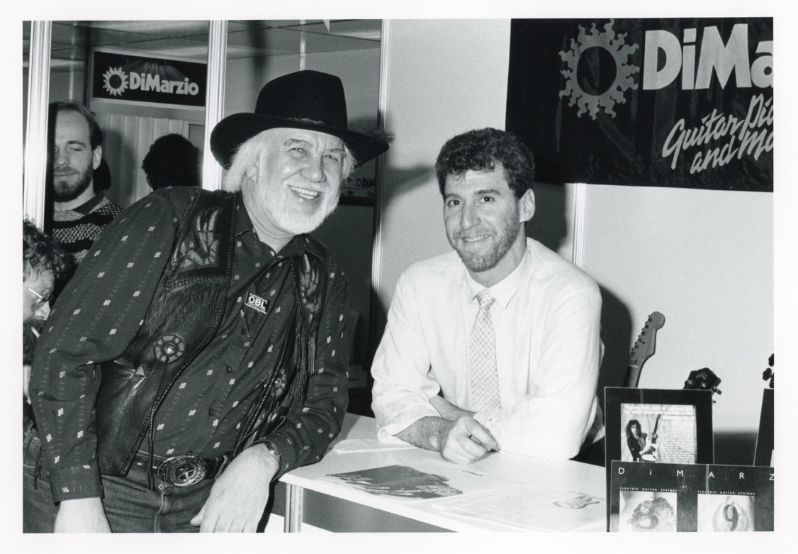 Billy Lawrence and me, Frankfurt Music Messe, late ’80s.