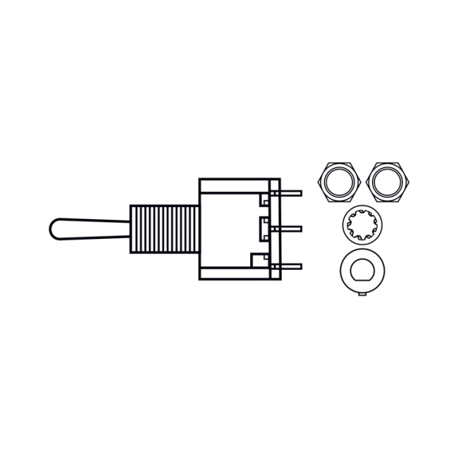 DPDT Mini Switch - 3 Position (On/On/On)