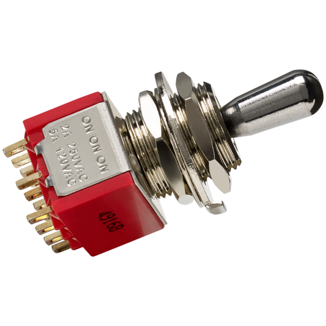 4PDT Pickup Selector Switch - 3 Position (On/On/On)