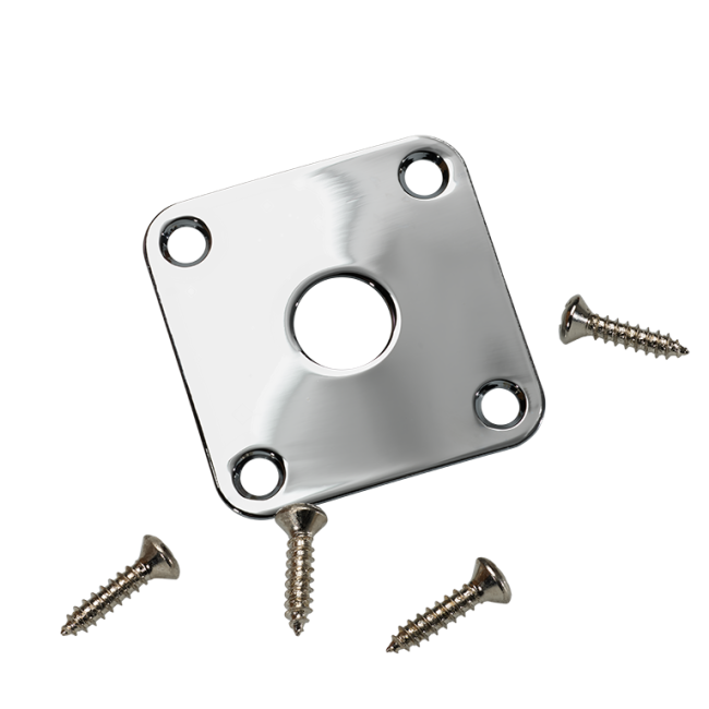 Jack Plate for Les Paul (Chrome)