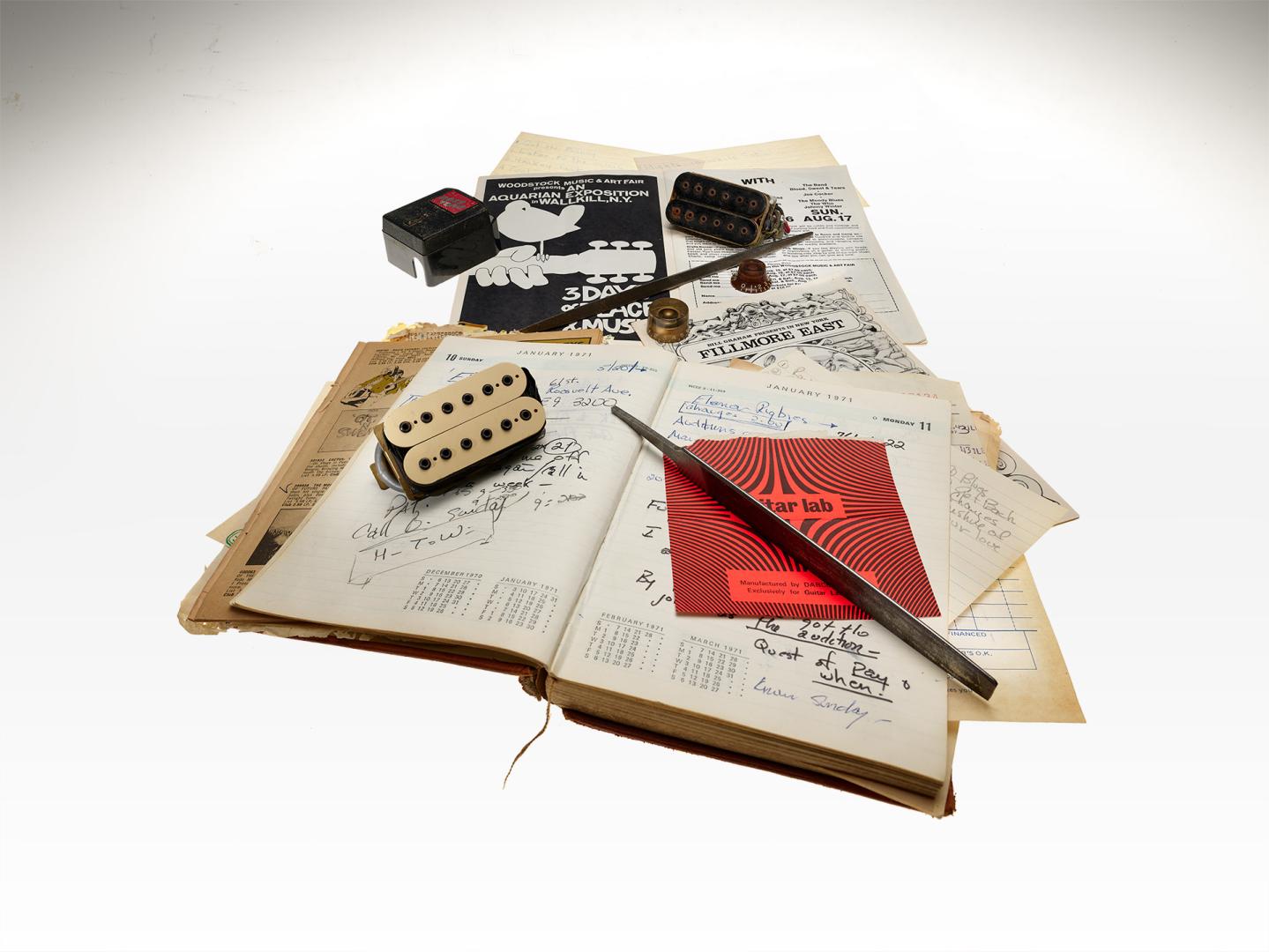 Larry's notebooks, files and prototype Super Distortion pickups