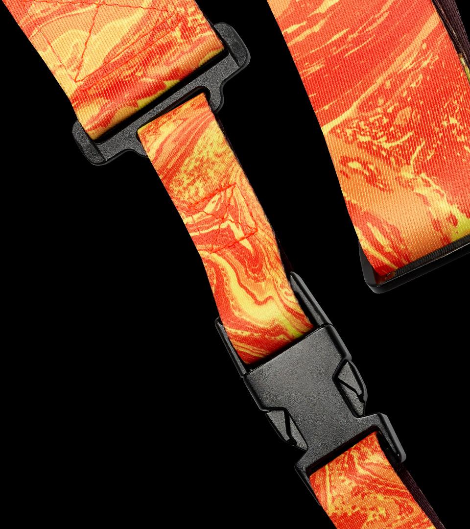 Cliplock® Guitar Strap Universe Orange Swirl