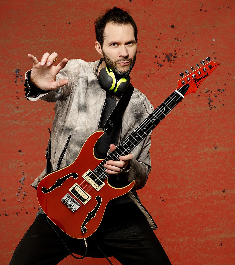 Paul Gilbert plays DiMarzio Custom Italian Leather Strap with Buckle
