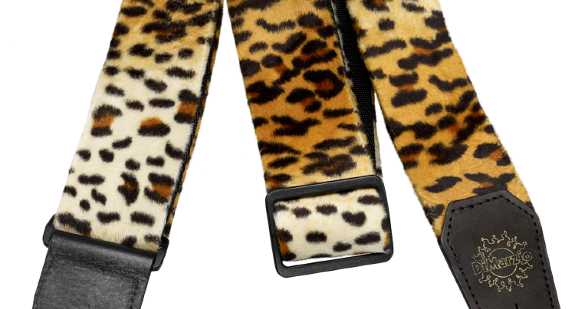 ●TATIANA● Snuggle Buckle Fringe Muffler MF8100 3 Colors 50 Cheetah Guitar Strap with Leather Ends | DiMarzio