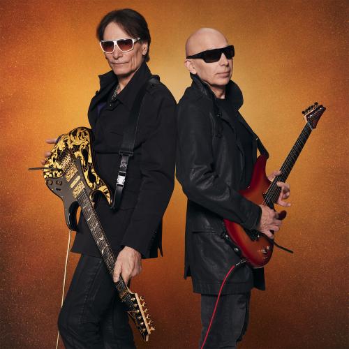 Steve Vai & Joe Satriani photographed by Larry DiMarzio
