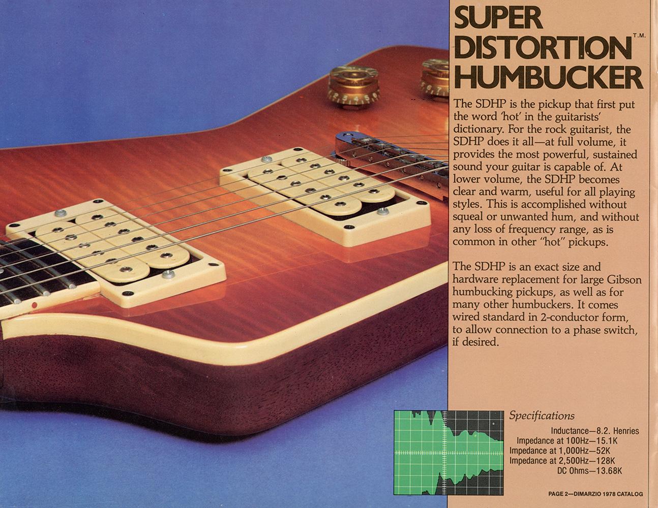 1976 DiMarzio catalog Super Distortion page